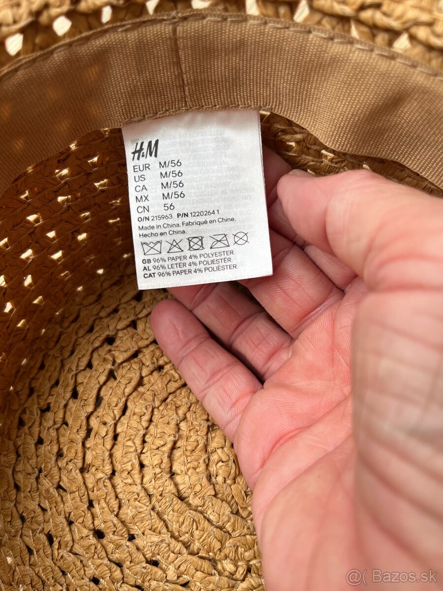 H&M slamený klobúk 56 - 5
