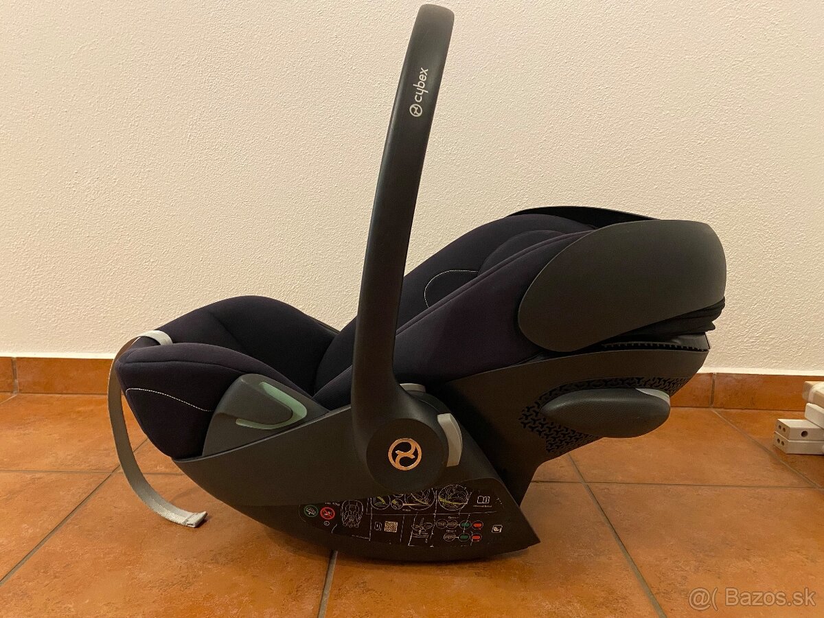 Autosedačka - vajíčko Cybex cloud G i-size gold Maxic black - 5