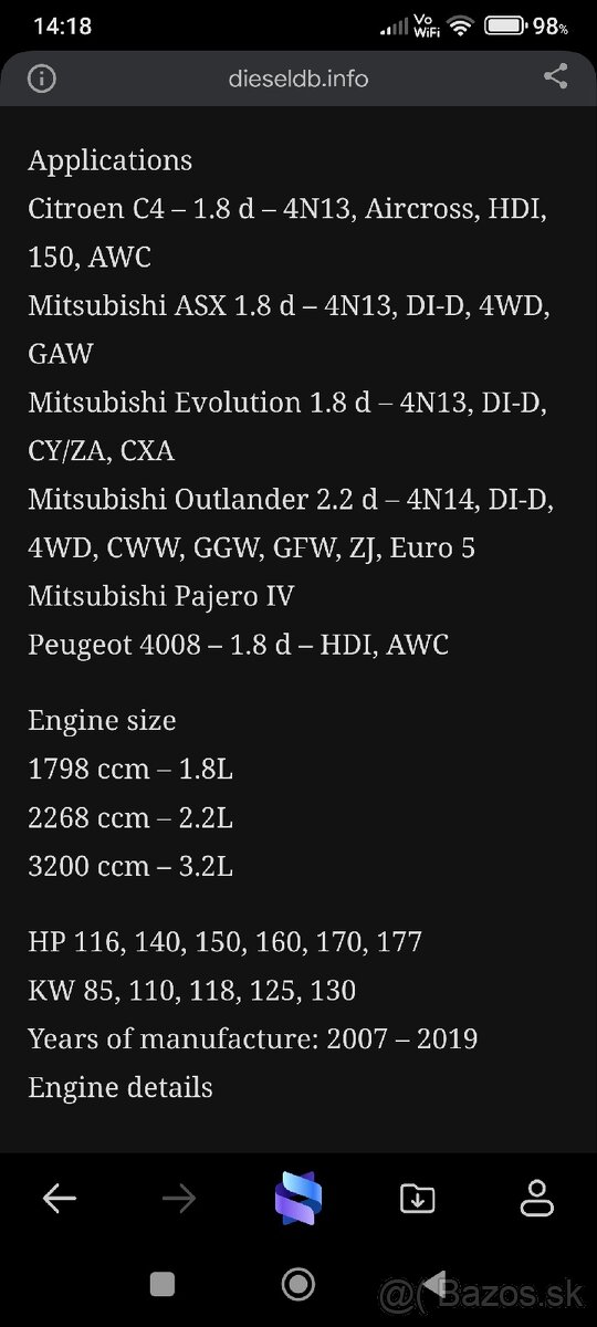 Predám Denso vstreky dcri300120 - 5