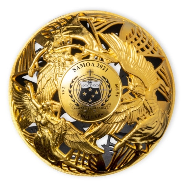 investičné striebro - mince - Heaven and Hell 2oz - 5