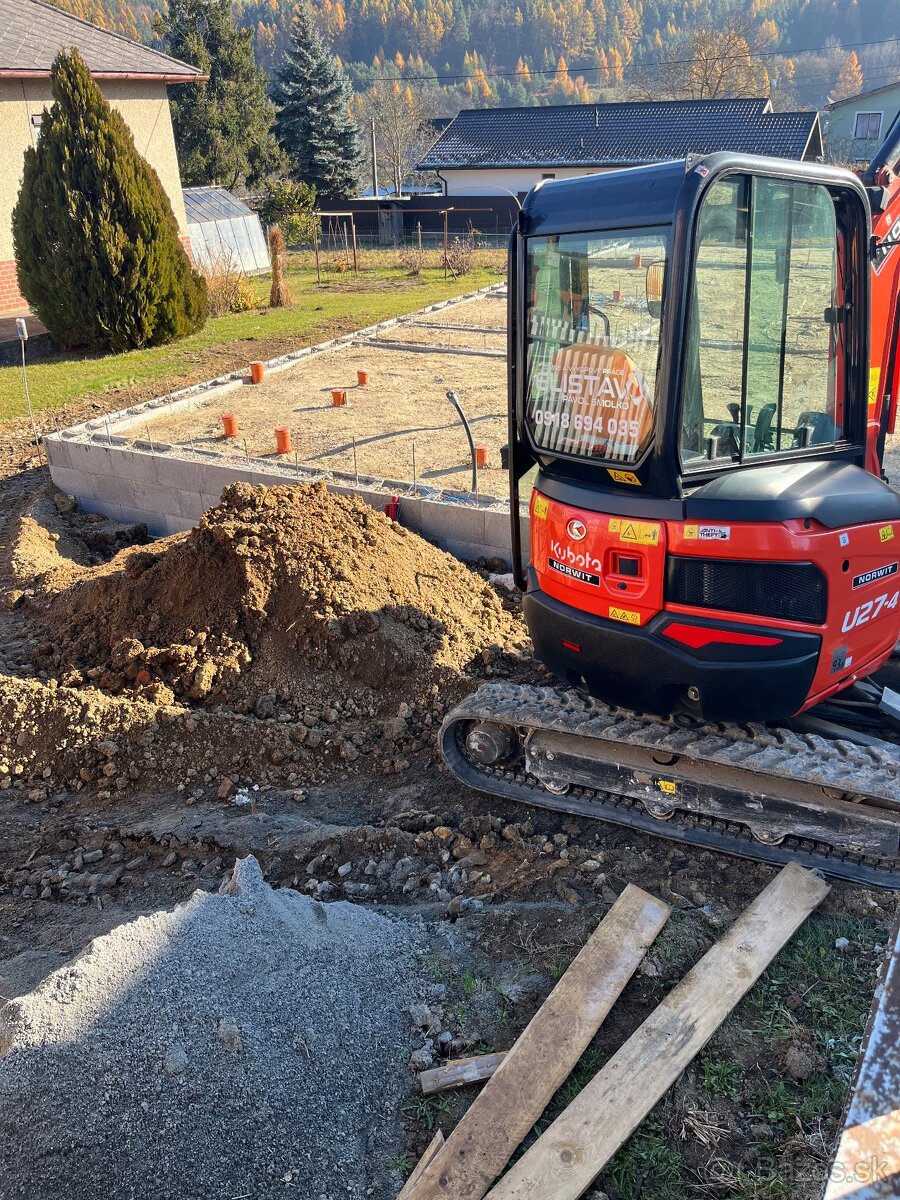 Zemné a výkopové prace minibagrom - 5