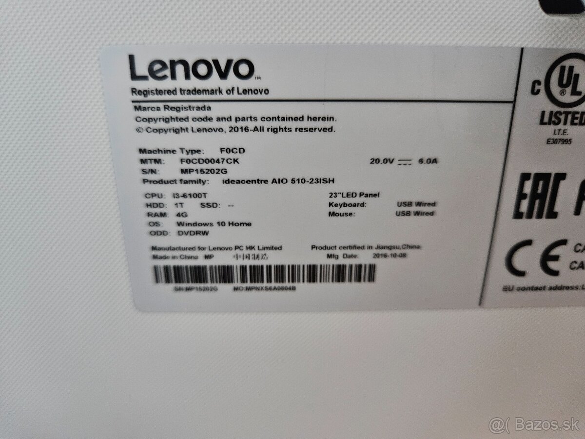 Predam PC lenovo ideacentre aio 510 - 5