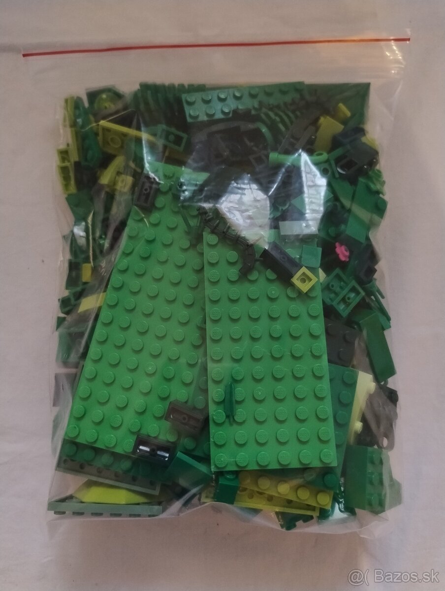 Lego kocky zelená - 421g - 5