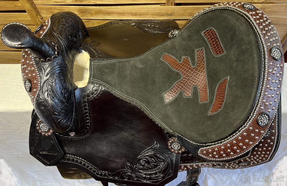 Westernový sedlový komplet 23) černý - 5