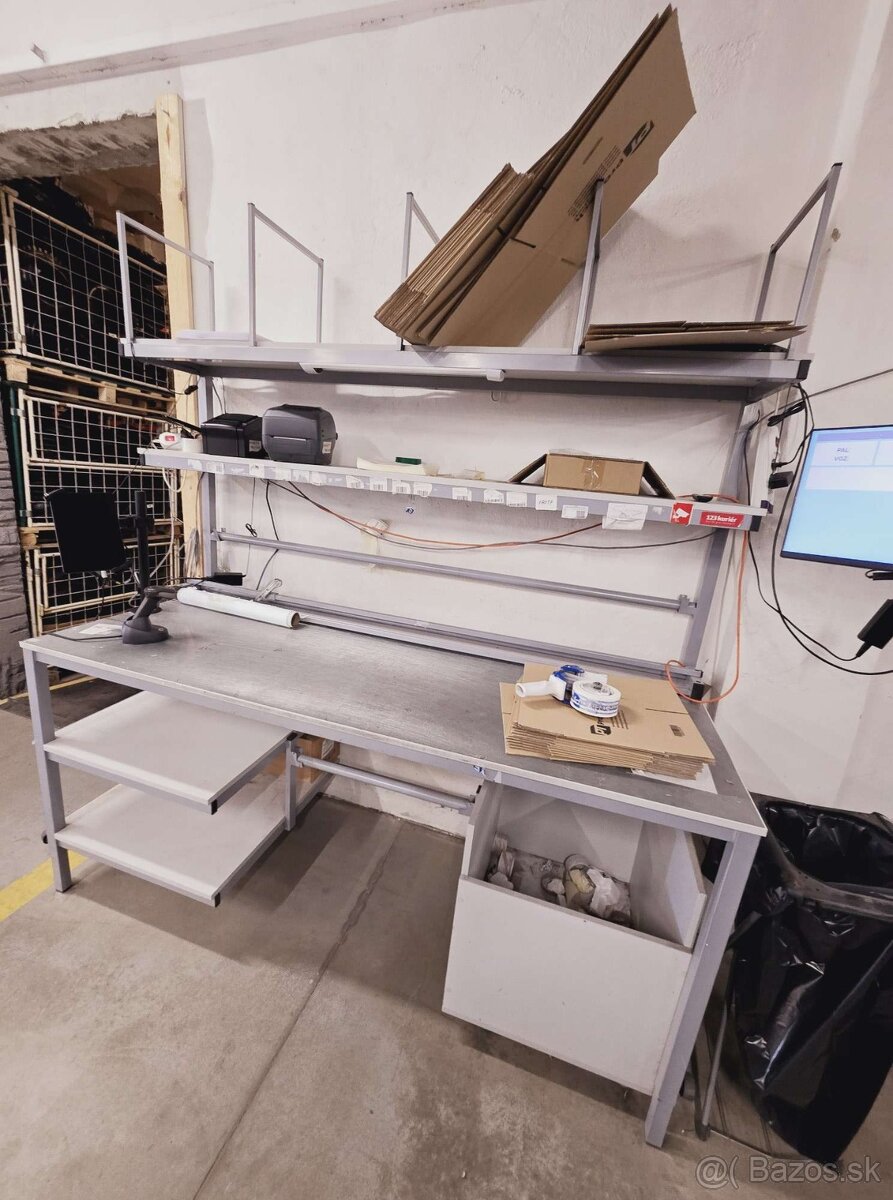 Baliaci stôl s nadstavbou, pracovný stôl - 5