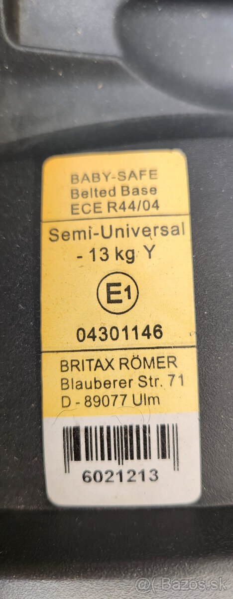 Preám autosedačku a základňu Romer - 5