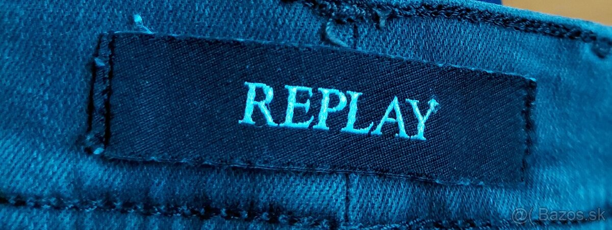 Replay šedé hyperflex slim fit - 5