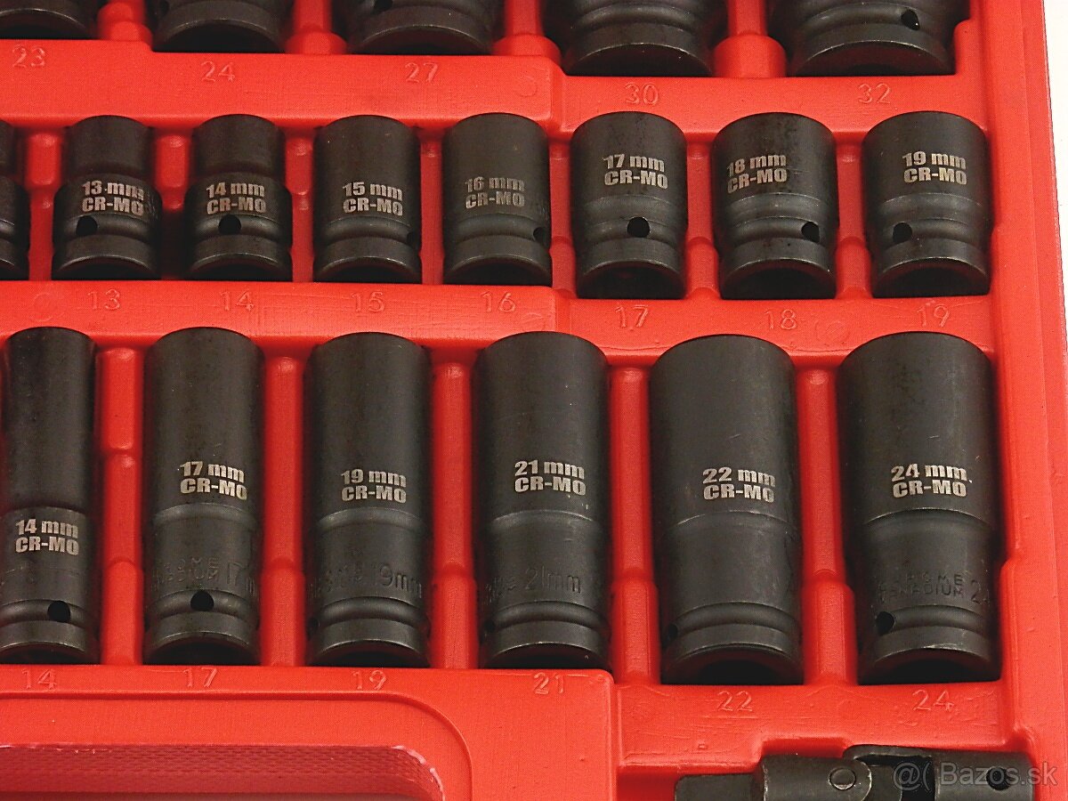 Sada nástrčných hlavíc pre račne a rázové uťahovače 32 ks - 5