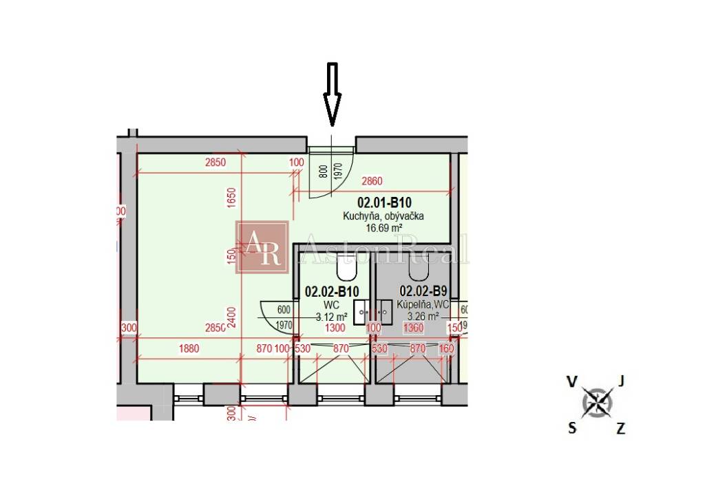 Garsónka, 21,88m2, 1. poshodie, parkovacie miesto, Chocholná - 5