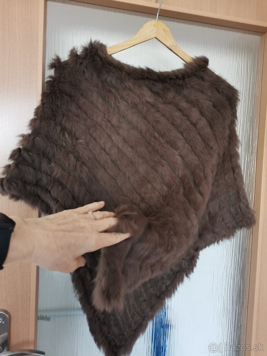 Prehoz, pončo z kožušiny - 5