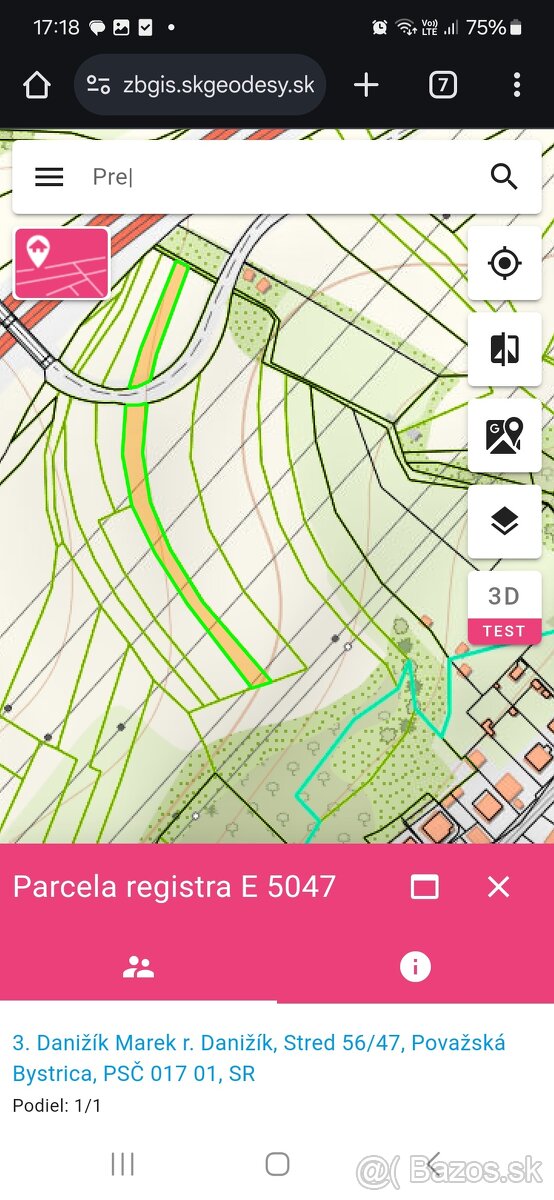 Predám veľký stavebný pozemok v Pov. Bystrici časť Jelšove - 5
