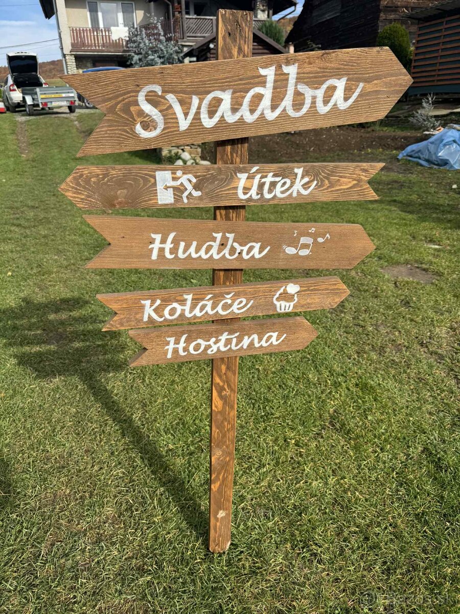 Drevene nadpisy a tabulky na svadbu - 5