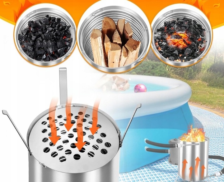 Výhrievanie vírivky, bazéna ohňom - 5