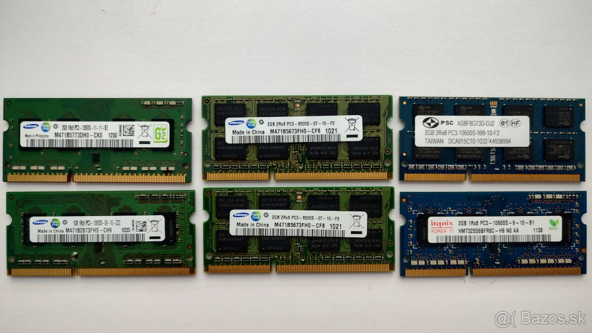 Predám DDR3 RAM do notebookov (SO-DIMM), rôzne modely. - 5