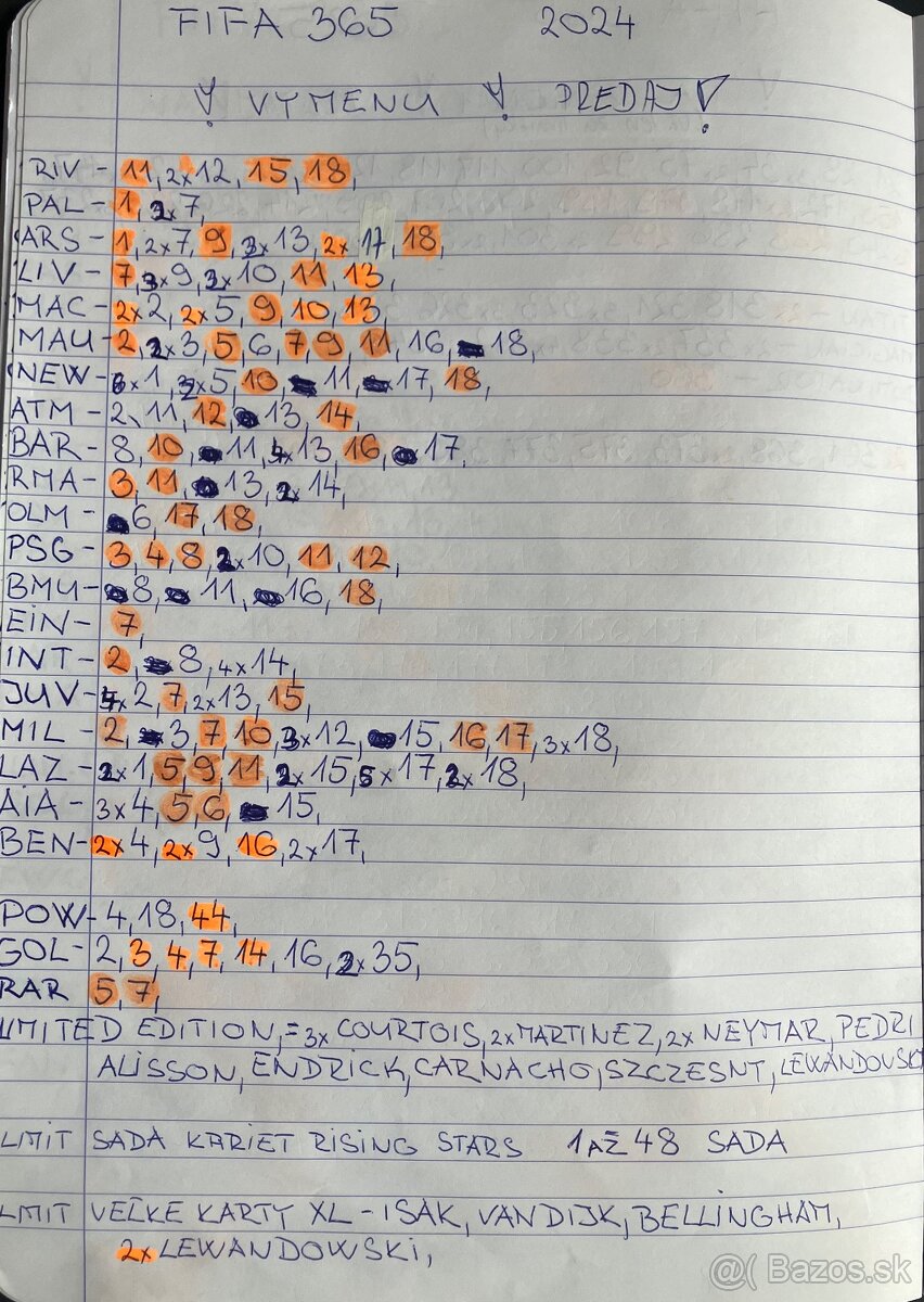 Futbalové kartičky - 5