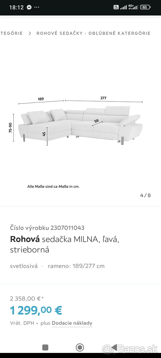 Sedacia súprava rohová - 5