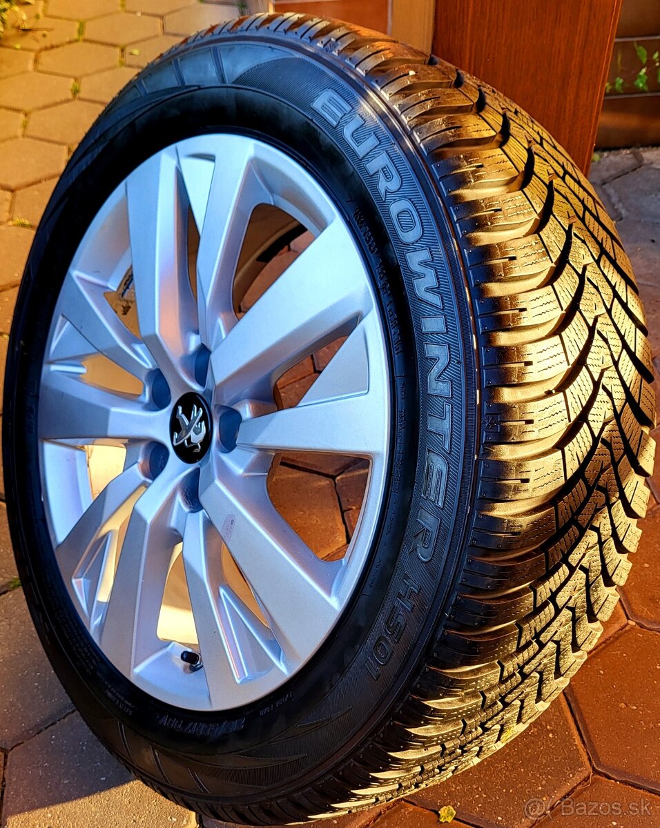 alu R17 5x108 orig. Peugeot, zimné pneu 215/55 (215/65) - 5