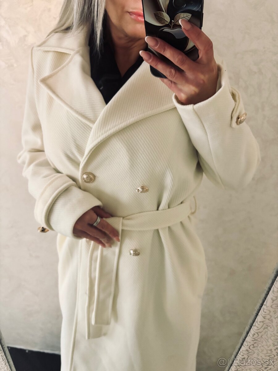 Damsky elegantny kabatik vanilla - 5