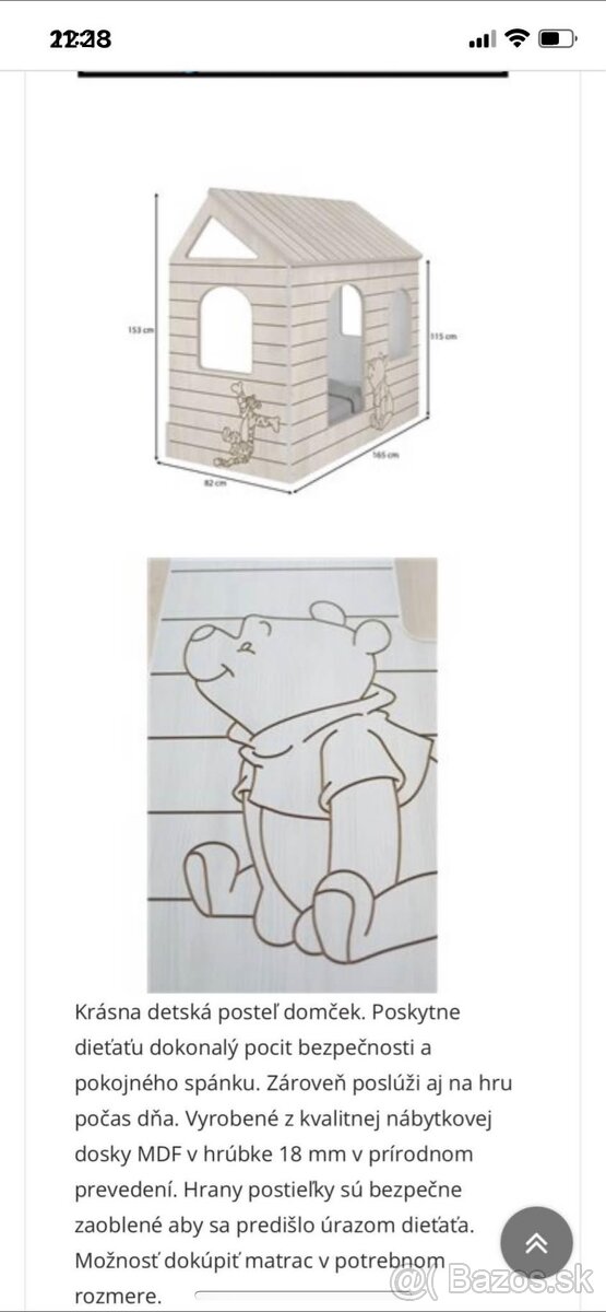 Detská posteľ, domček - 5