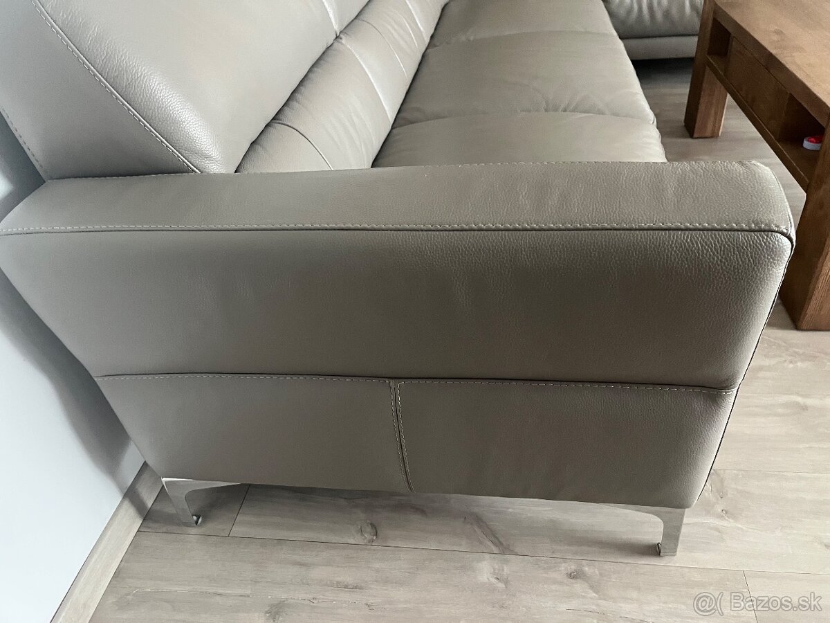 Luxusná celokožená rohová sedacka - 5