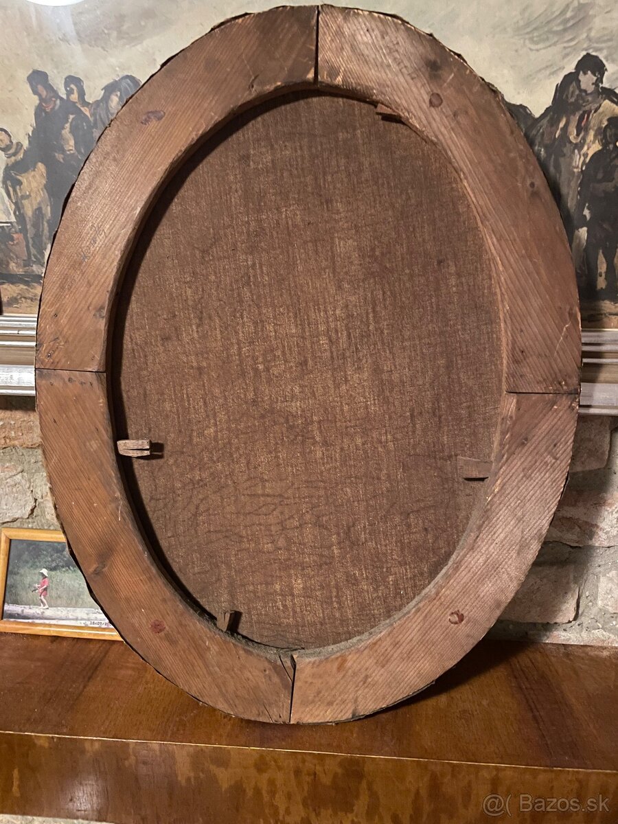 starozitny obraz -olejomaľba na platne - 5