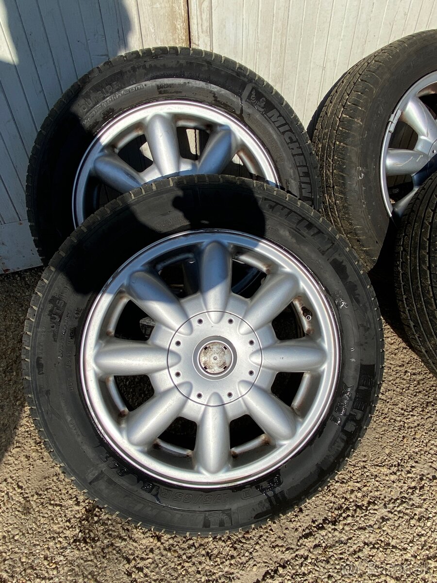 Predám originálne disky MINI Cooper R15 + letné pneumatiky - 5