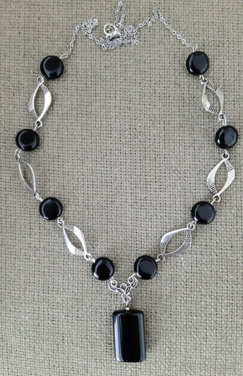 Náhrdelníky z polodrahokamov v štýle art déco -70 cm - 5