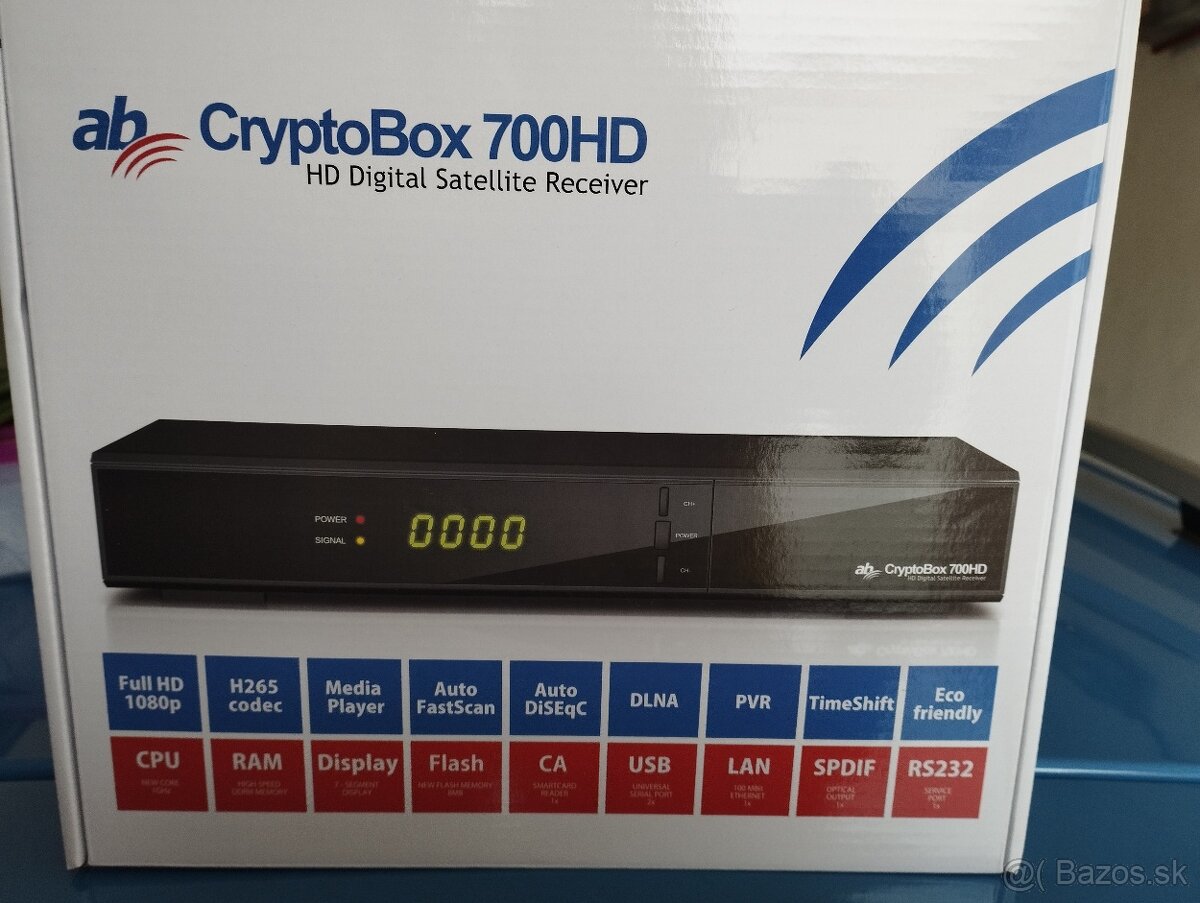 Predám AB Cryptobox 700 HD 2 ks + záruka,blok - 5