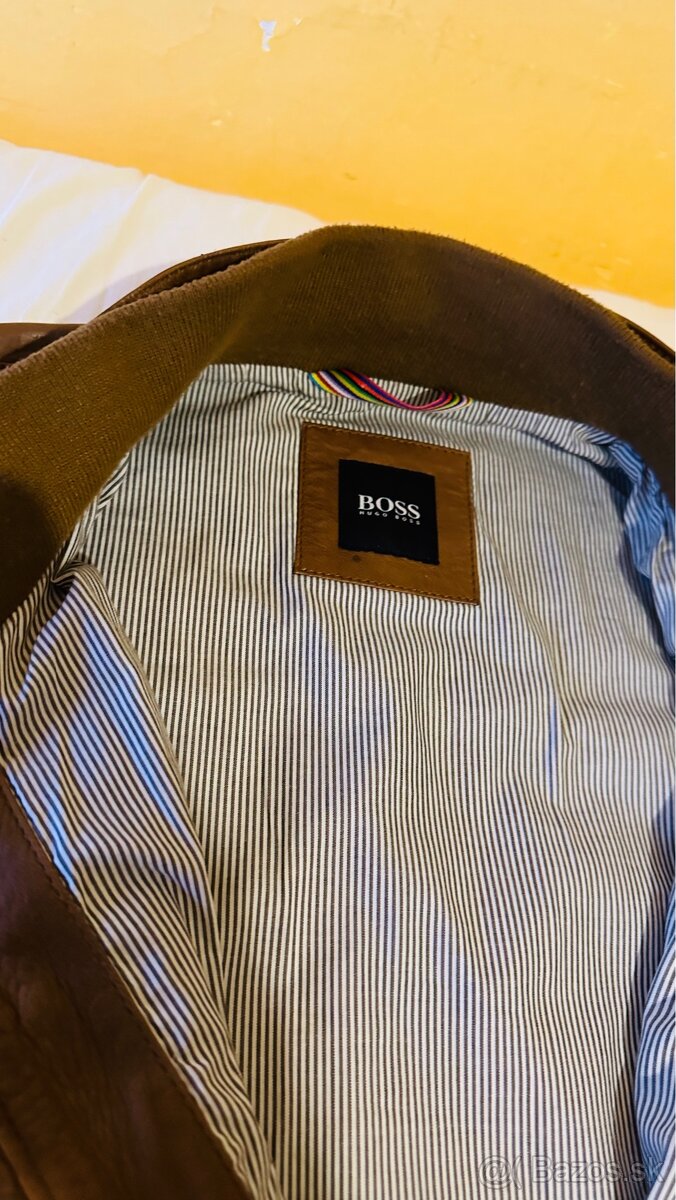 Pánska kožená bunda Boss Hugo Boss 58 Originál - 5