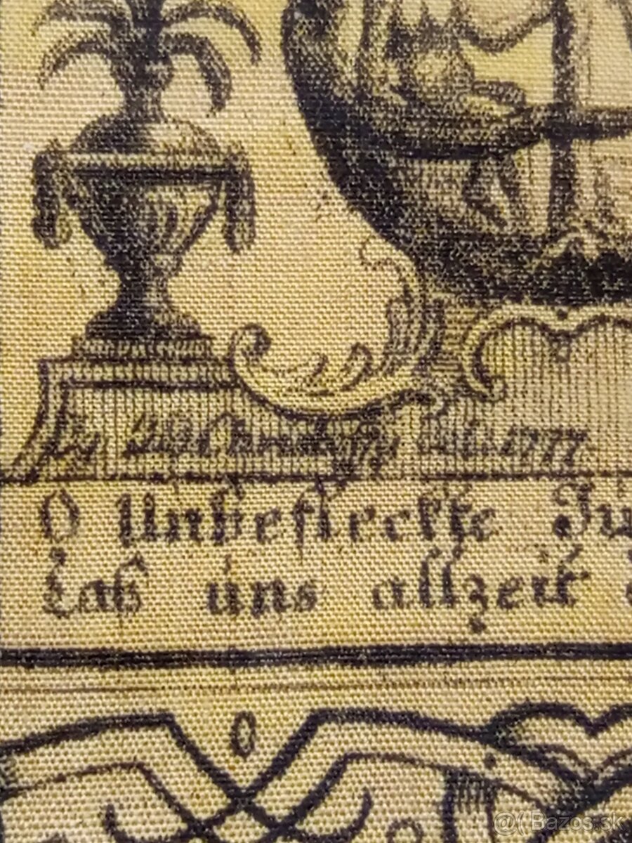 248-ročná baroková grafika na HODVÁBE (1777) - Leopold Assne - 5