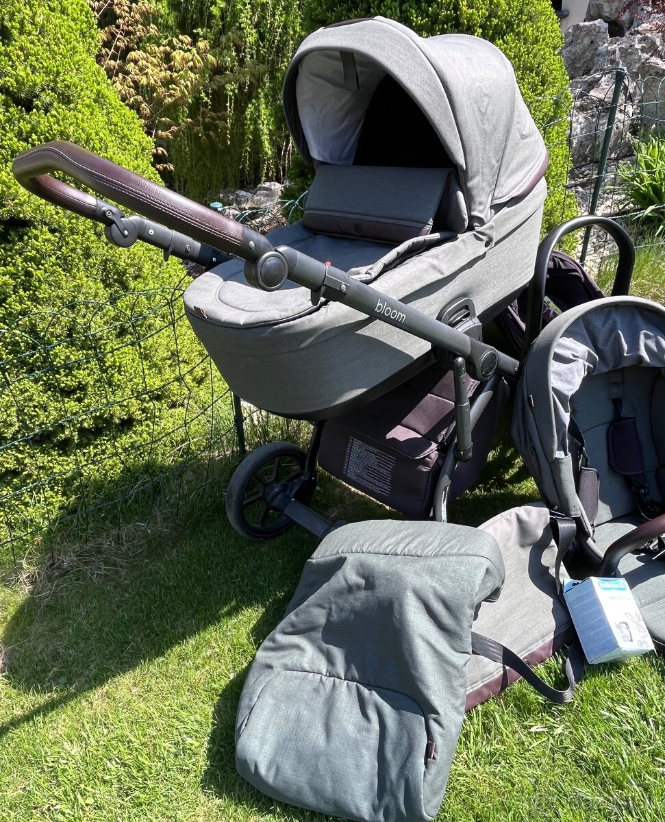 Úžasný kočiar Roan Bloom dark green + vajíčko ZDARMA - 5