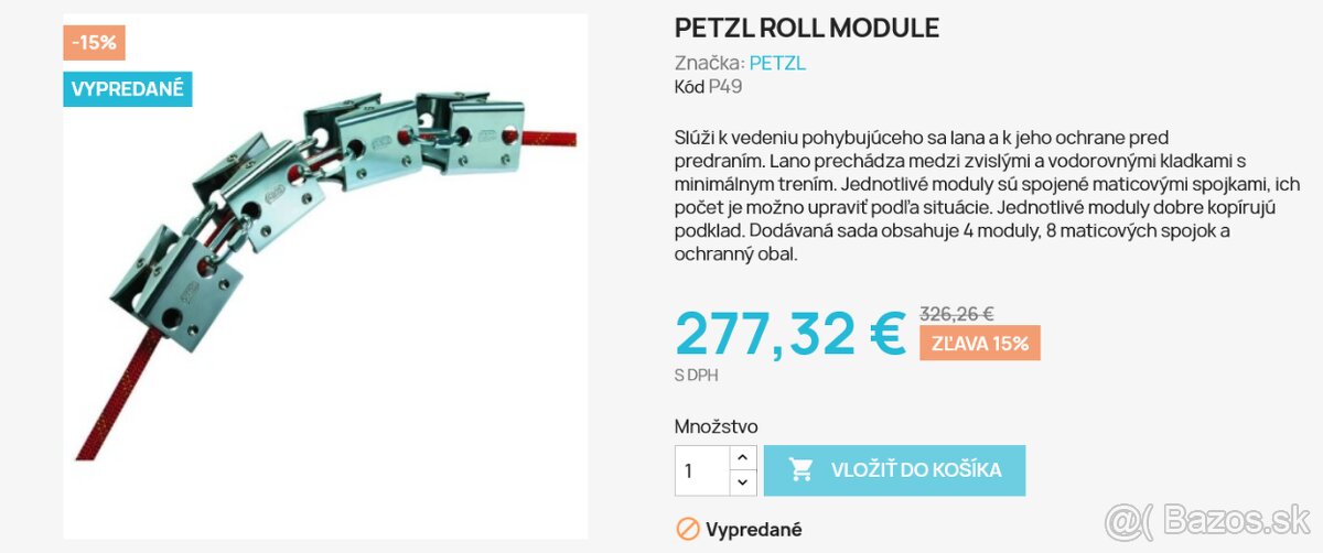 Hranová kladka Petzl Roll Module kód: P49 - 5