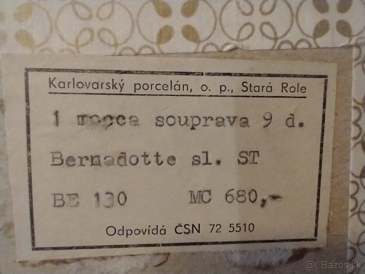 karvolarský porcelán, zlatá zuzana, štamperlíky - 5