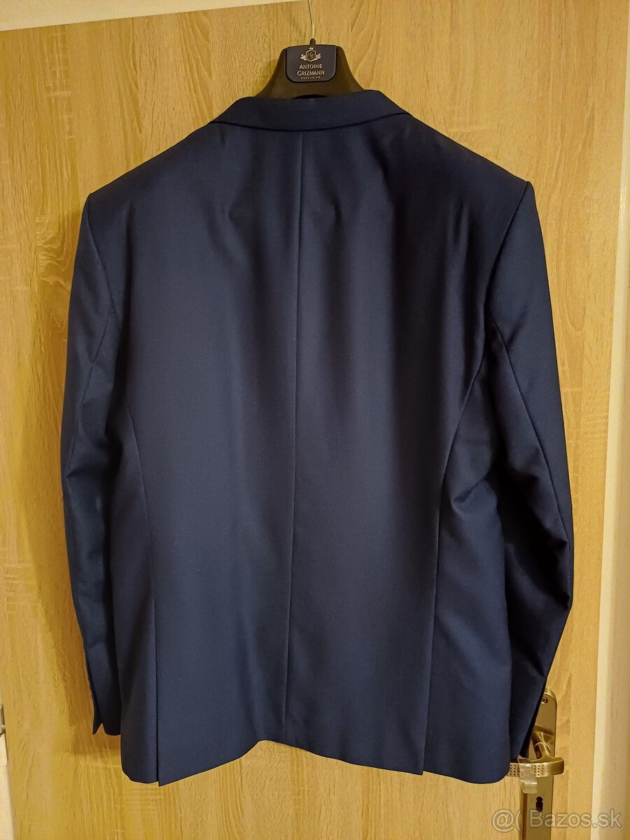 Pánsky tmavomodrý spoločenský oblek - 5