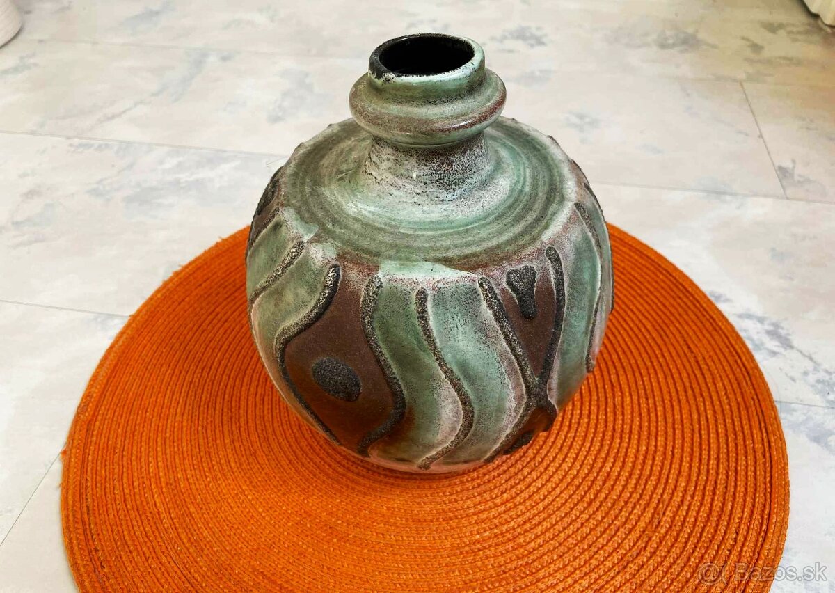 Starožitná keramická váza - 5