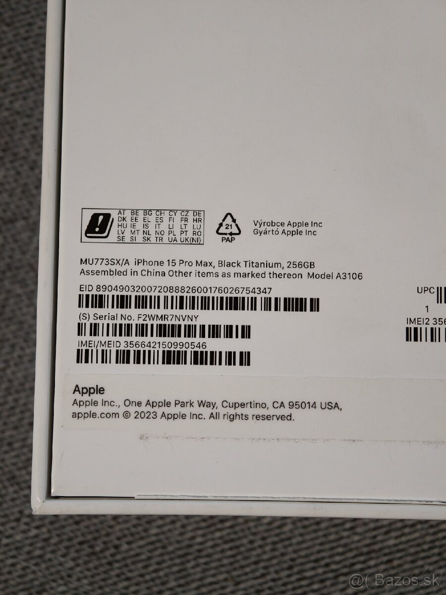 Predám/ Vymením Iphone 15 Pro Max 256GB Black Titanium - 5