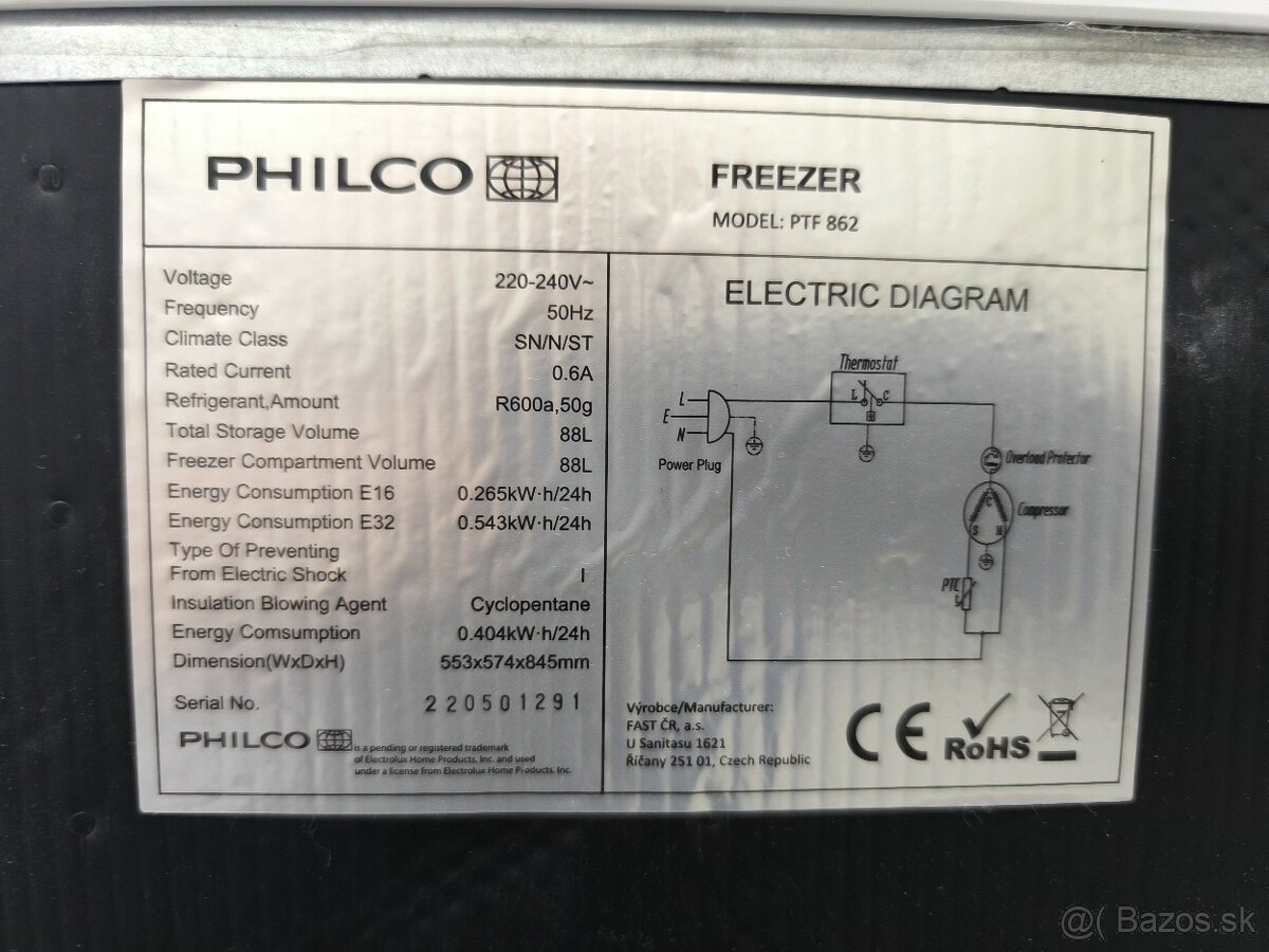 Mraznička Philco PTF 862 - 5