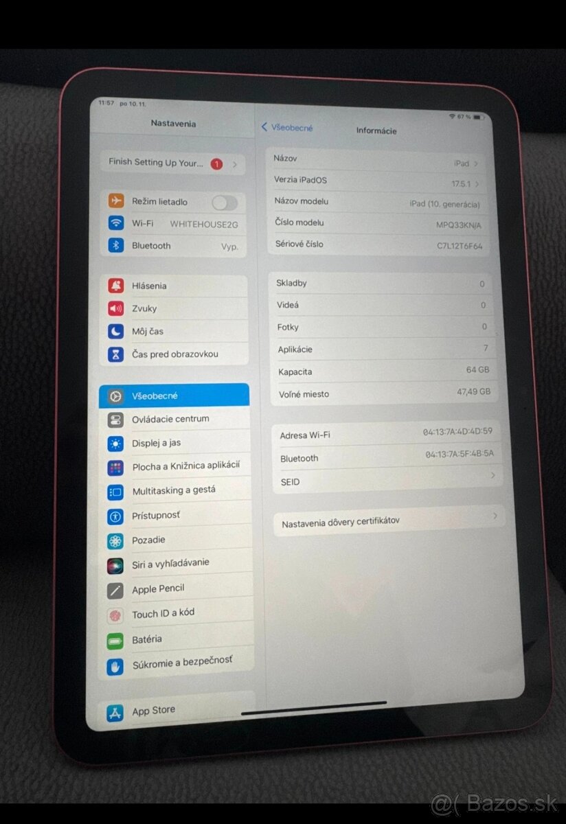 Apple ipad 10.Gen 10.9" 64 GB WiFi Pink - 5