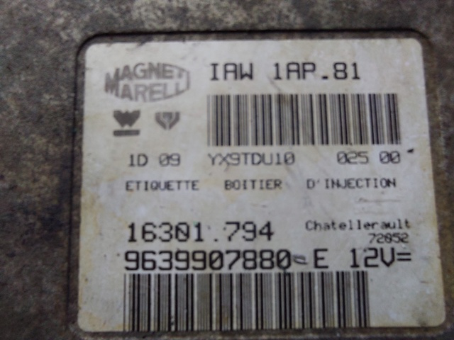 set BSI + riadačka + klúč na peugeot 206 1.4 benzín KFX 55kw - 5