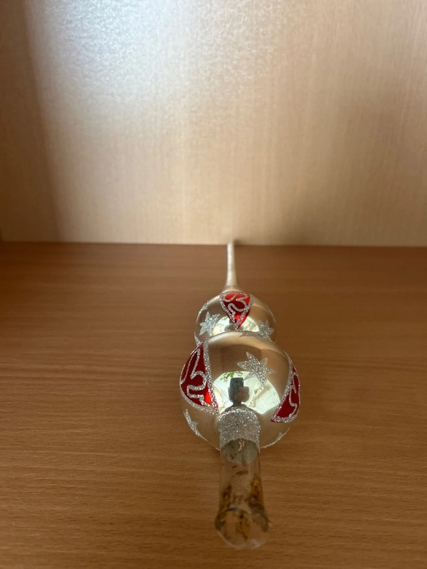 Retro špic strieborno-červený č.1 - 5