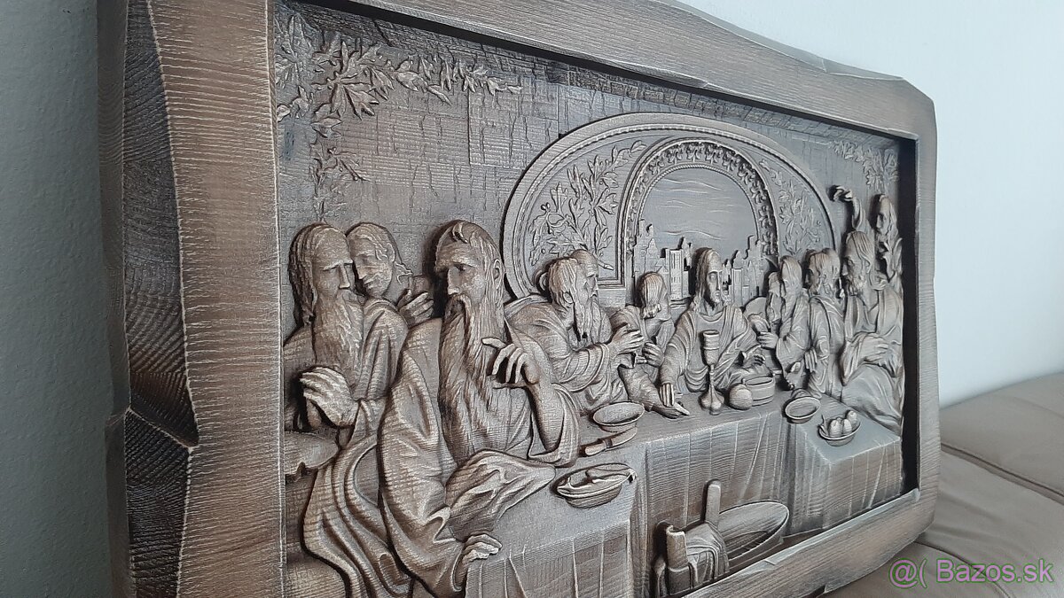 Drevený obraz Posledná večera 73×44cm - 5