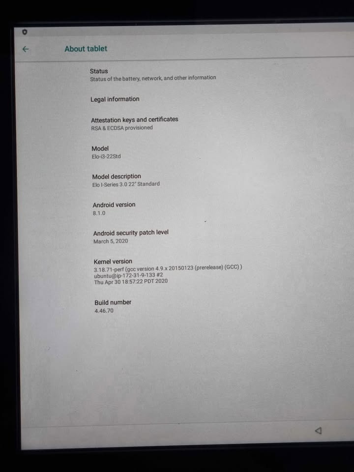 ELO i3 I-Series 22" tablet - 5