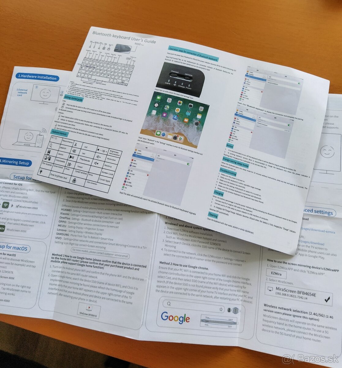 Bluetooth set klavesnica + mys BIELA - 5