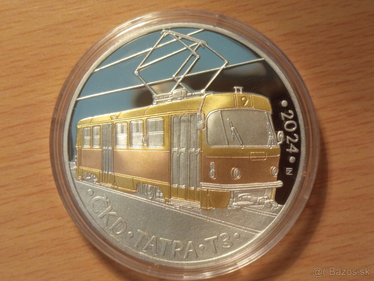 Električka T3 500 Kč 2024 – BK/PROOF – Investičné striebro - 5