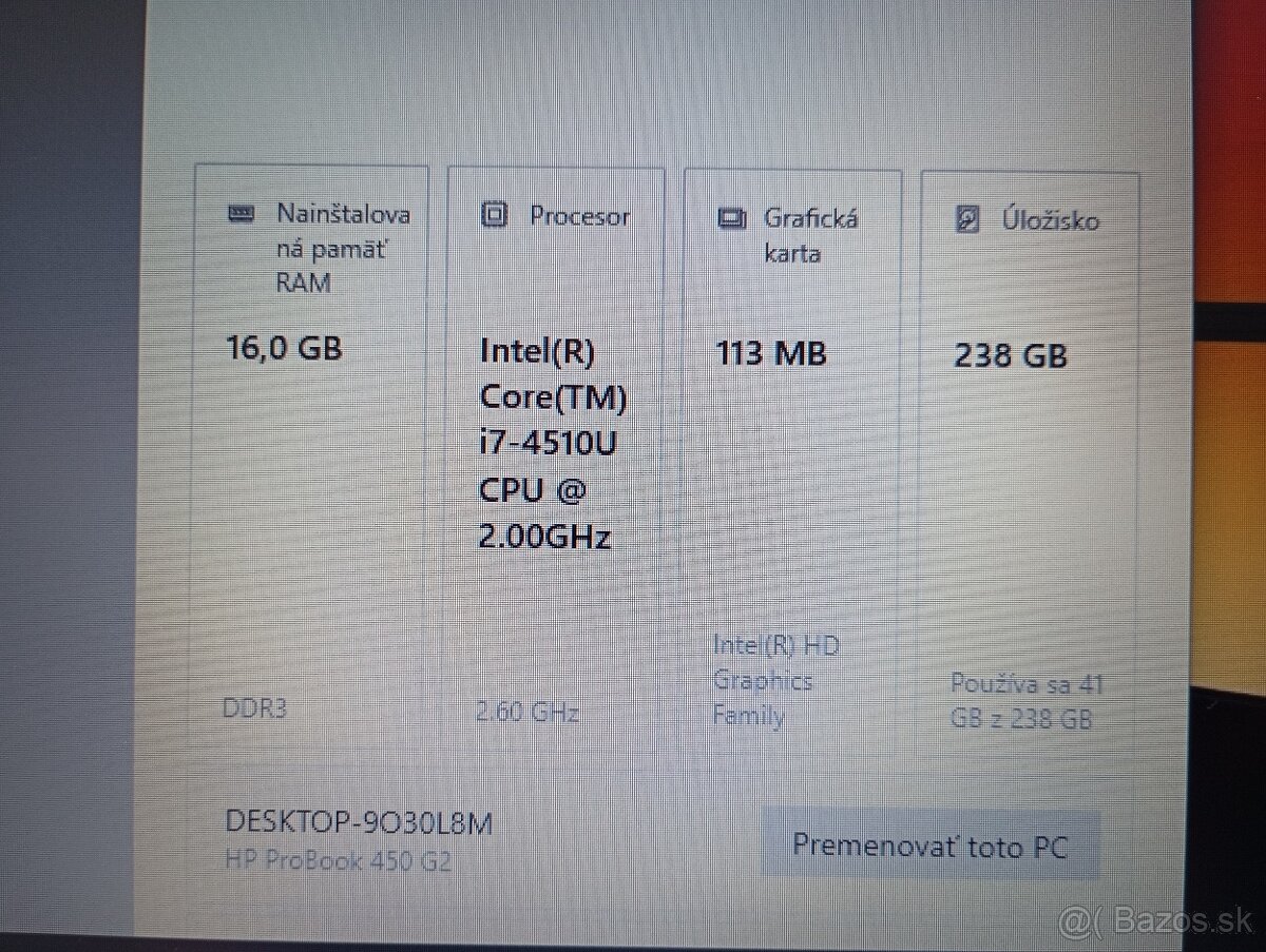 Hp Probook 450 g2 ,Intel® Core™i7 ,16gb ram ,ssd ,Windows 10 - 5