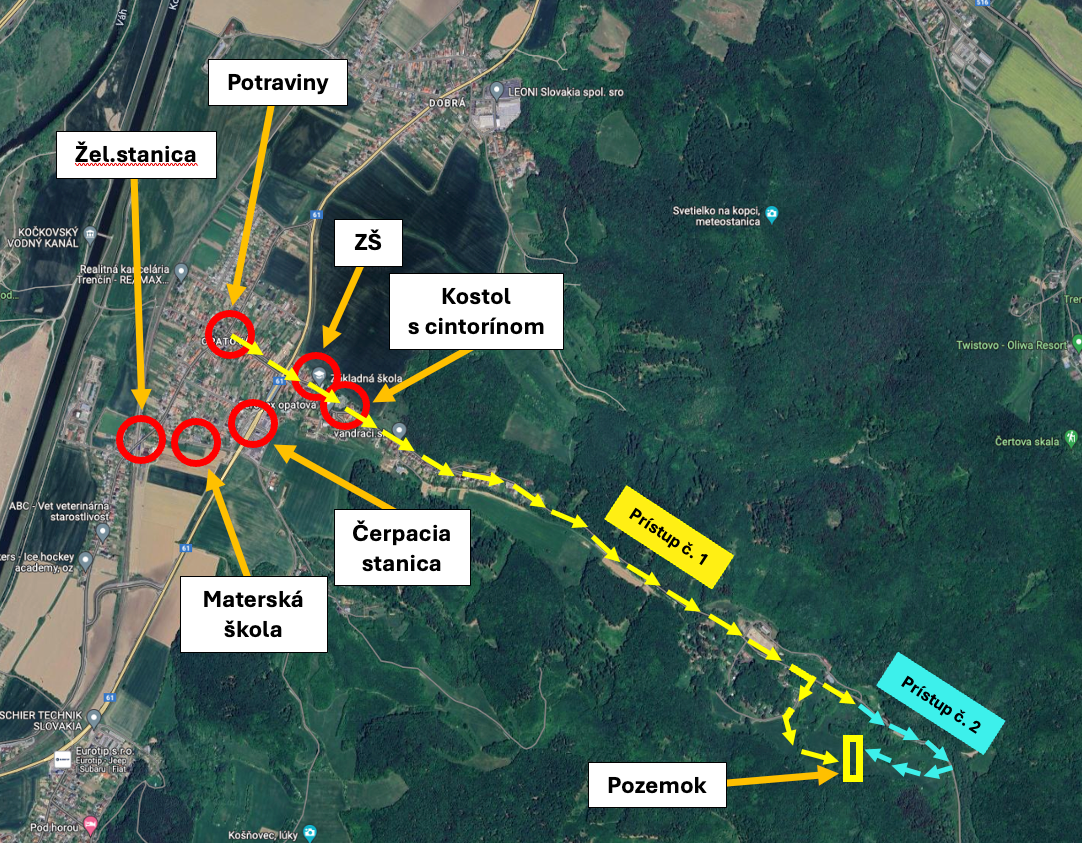 Opatová (Trenčín) – 2.200 m2 POZEMOK na mobilný dom, karavan - 5