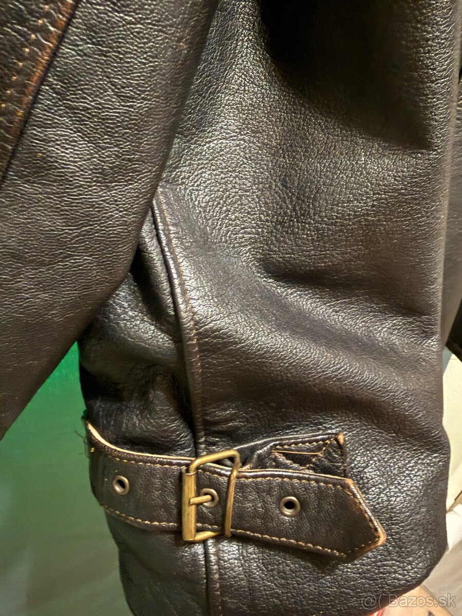 Kabát z pravej kože BY MODA - 5