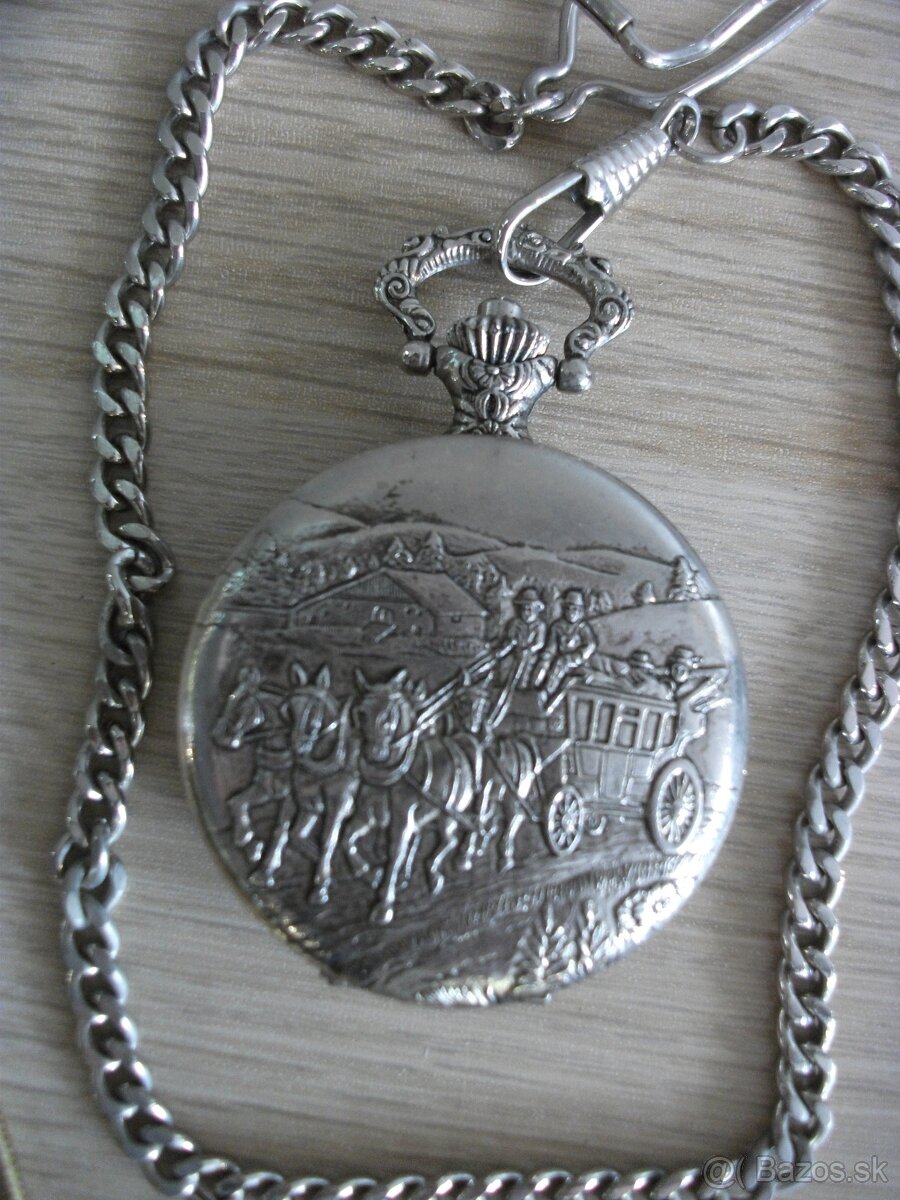 Predám hodinky-cibule polovnícky motív-dovoz Rakúsko. - 5