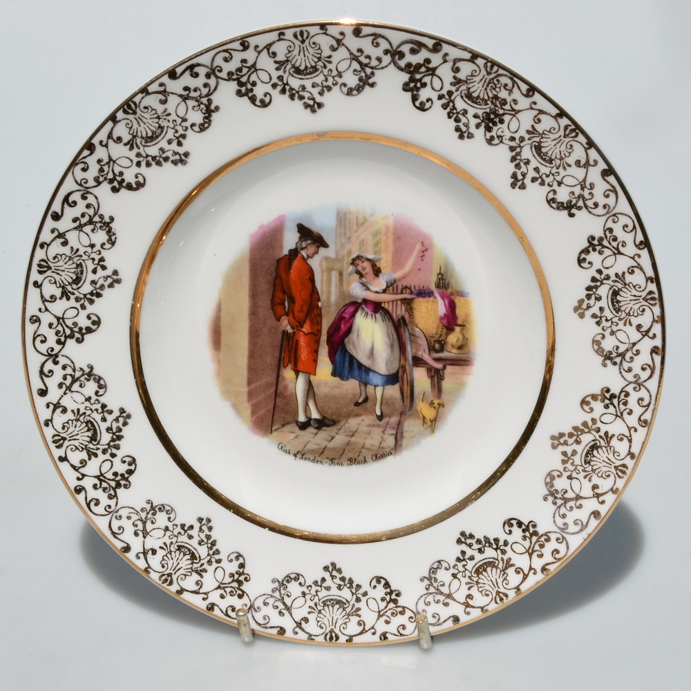 Starožitný porcelánový trojset - Gavalier a predavačka - 5