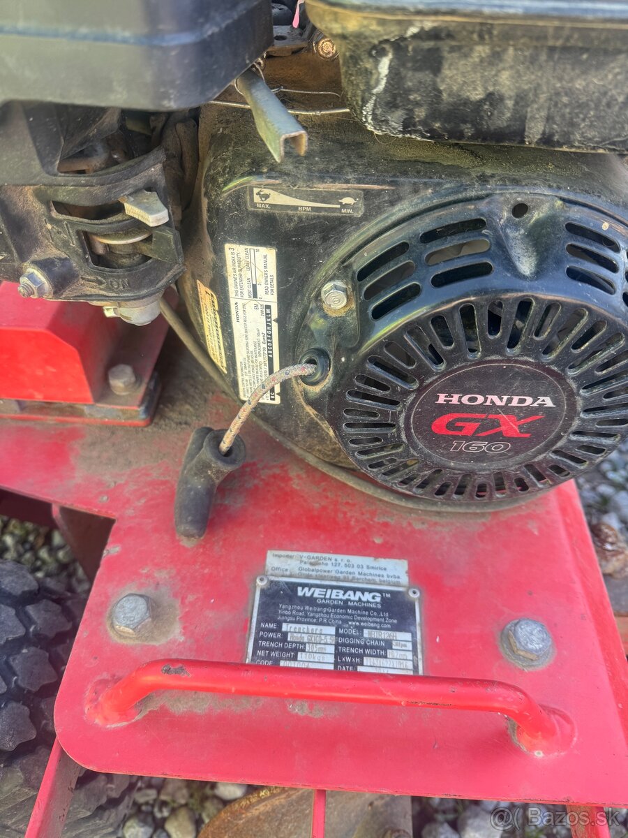 Predám ryhovač WEIBANG WBTR126H – motor Honda GX160 - 5